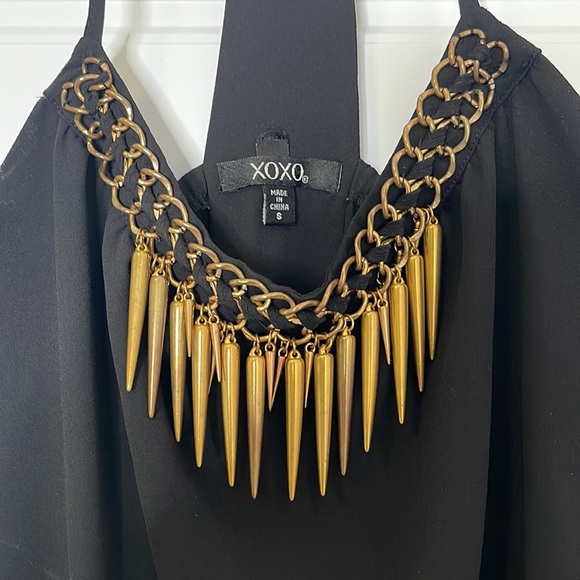 XOXO Shoestring strap top | Black | Size Small - Picture 2 of 7